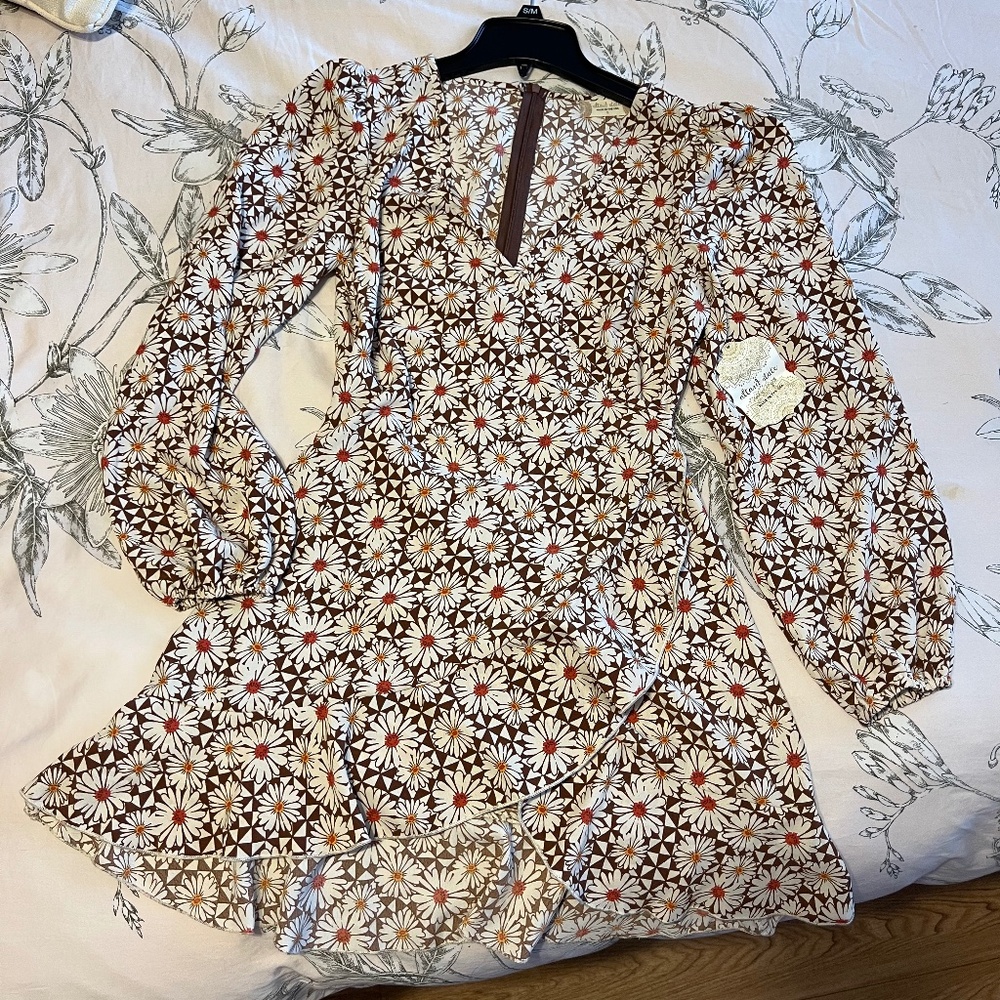 NWT Altar’d State floral wrap mini dress size S
